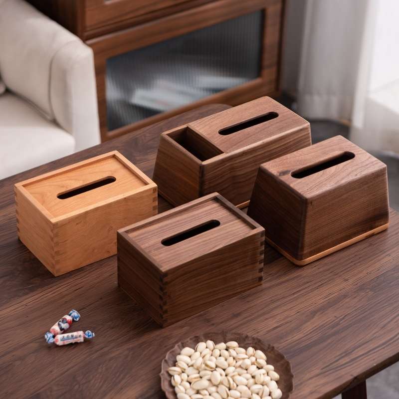 和風ナチュラル木目ティッシュケース