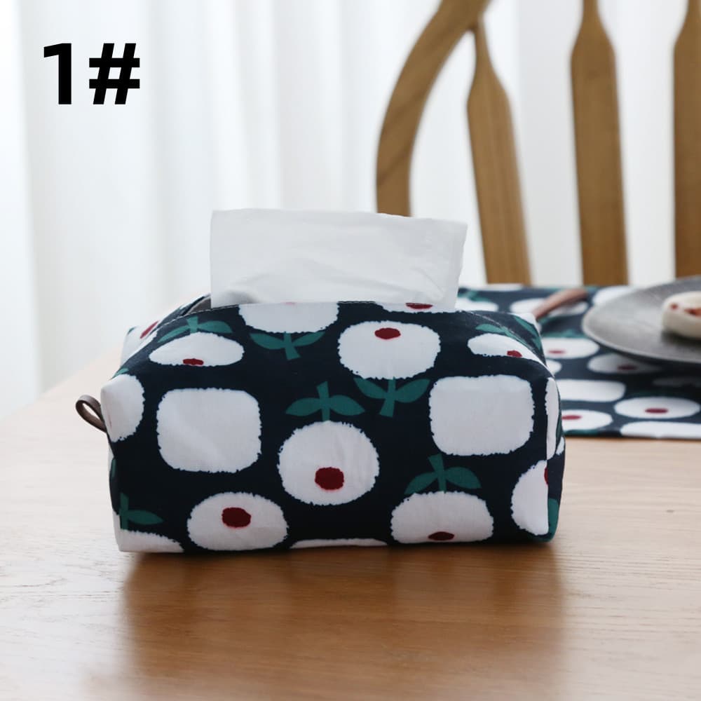 ティッシュケース フェルト花柄ティッシュカバー 取っ手付き可愛いボックス型