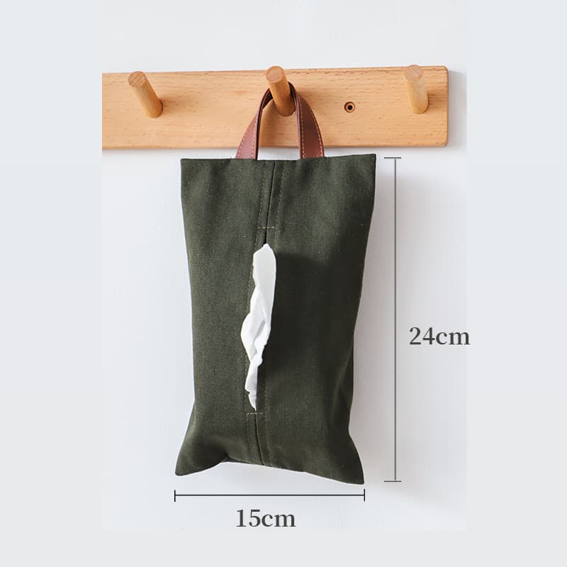 ティッシュケース 吊り下げ布製ソフトティッシュカバー