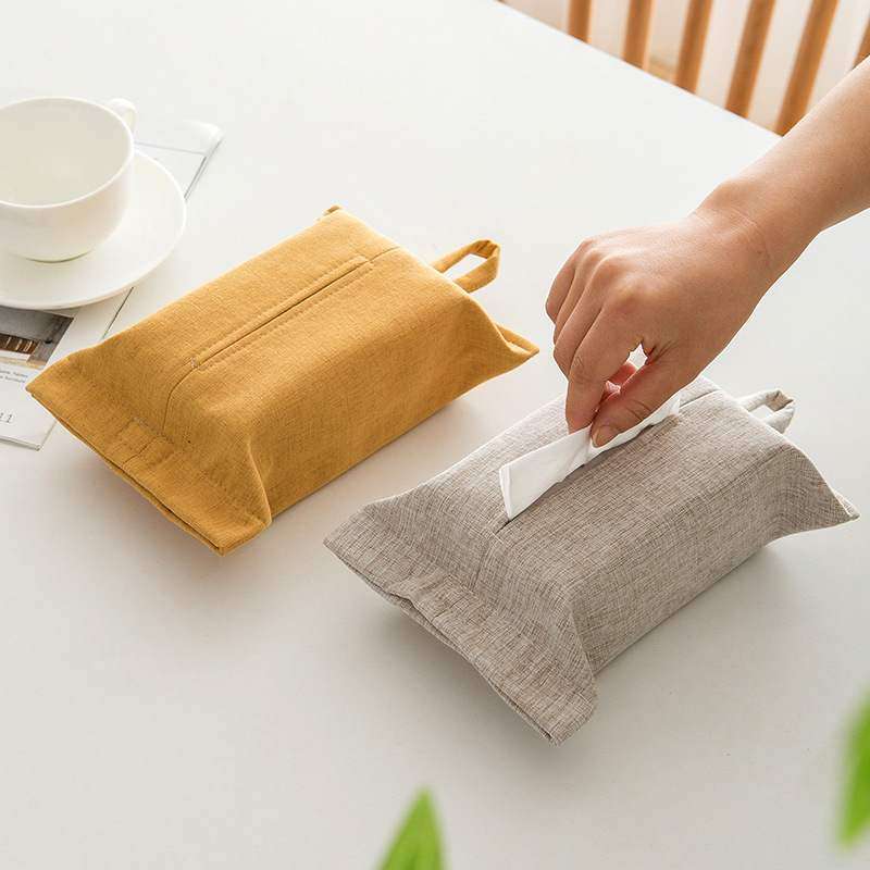 ティッシュケース 吊り下げられる布製和風モダンティッシュカバー