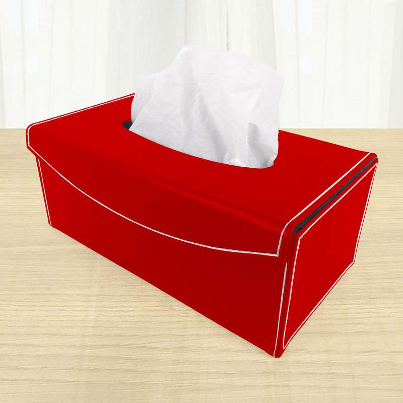 ティッシュケース　柔からレザーティッシュボックスケース