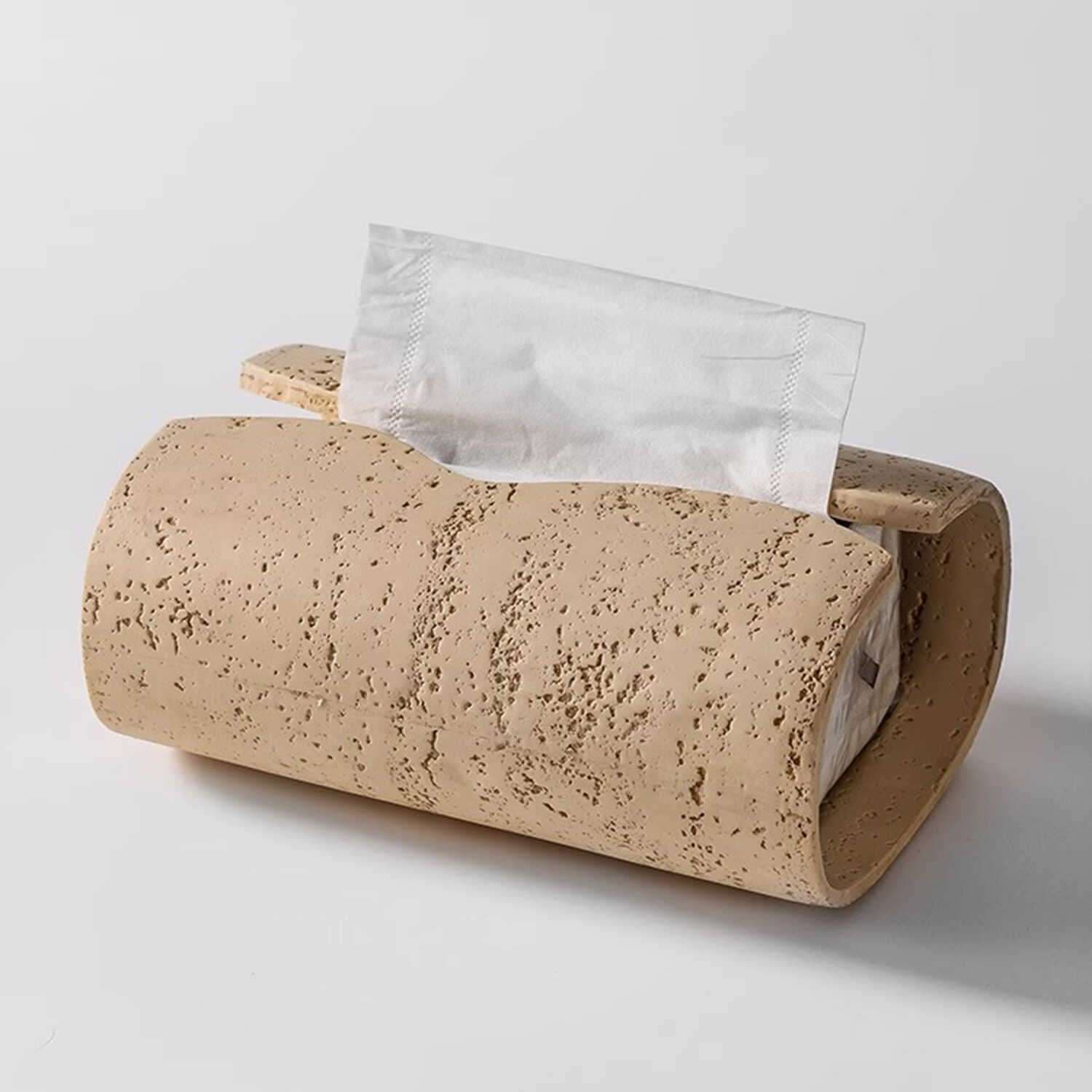 ティッシュケース　石タイプナチュラルスタイルティッシュカバーボックス