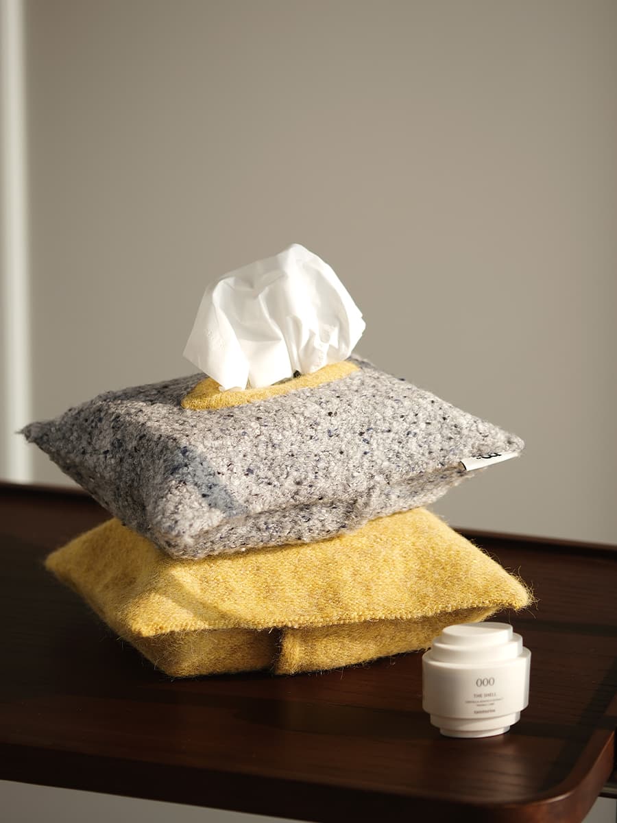 ティッシュケース ふわもこ布製ティッシュカバー