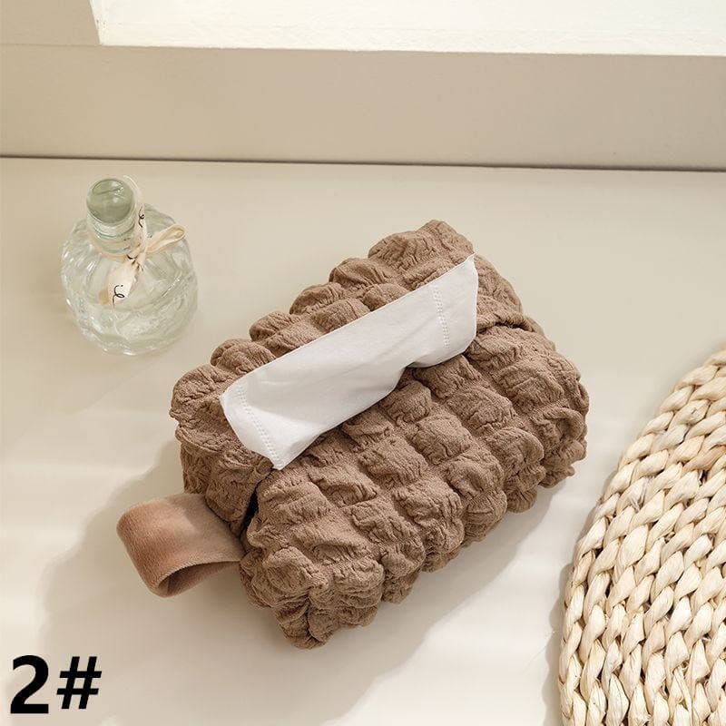 ソフト素材ティッシュケース 吊り下げ可能 シンプルカバー