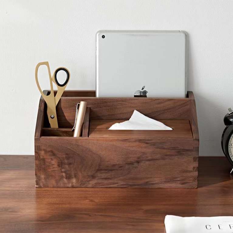 ティッシュケース 木製多機能ティッシュボックス