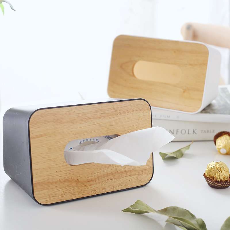 ティッシュケース 癒しの森の木製ティッシュボックス