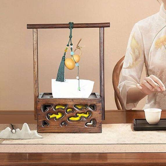 和風ティッシュケース飾り棚