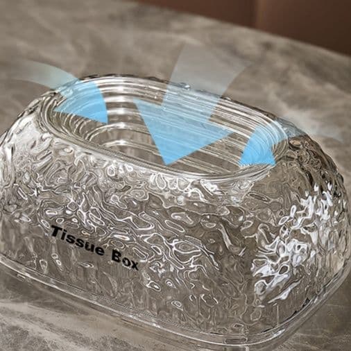 ティッシュケース 水波紋模様ティッシュボックス