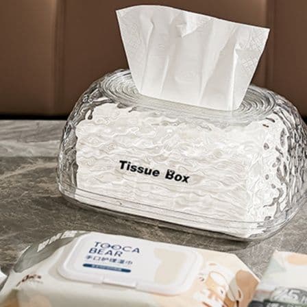 ティッシュケース 水波紋模様ティッシュボックス