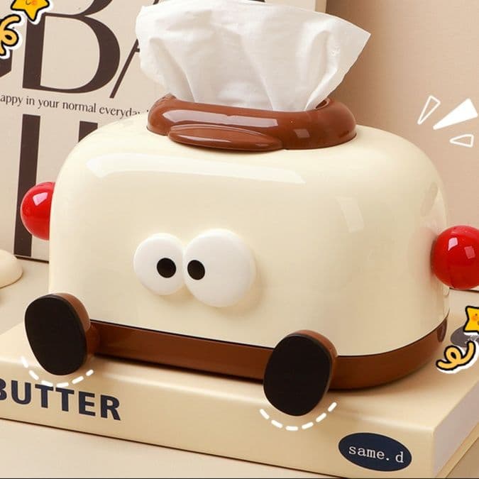 ティッシュケース おめめくりくり自動車ティッシュボックス