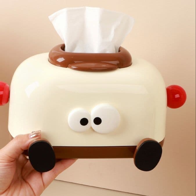 ティッシュケース おめめくりくり自動車ティッシュボックス