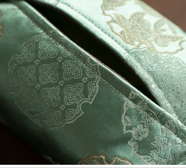ティッシュケース 金糸刺繍和風ティッシュケース