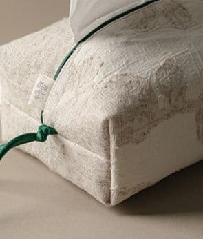 ティッシュケース 山水図絵柄和風巾着型ティッシュケース