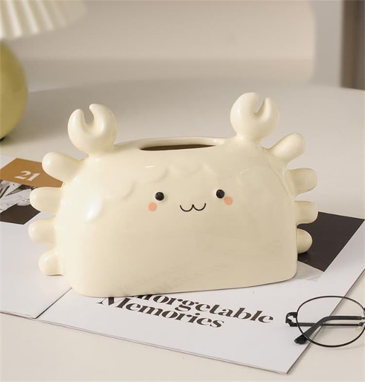 かわいいカニ型プラスチック製ティッシュケース