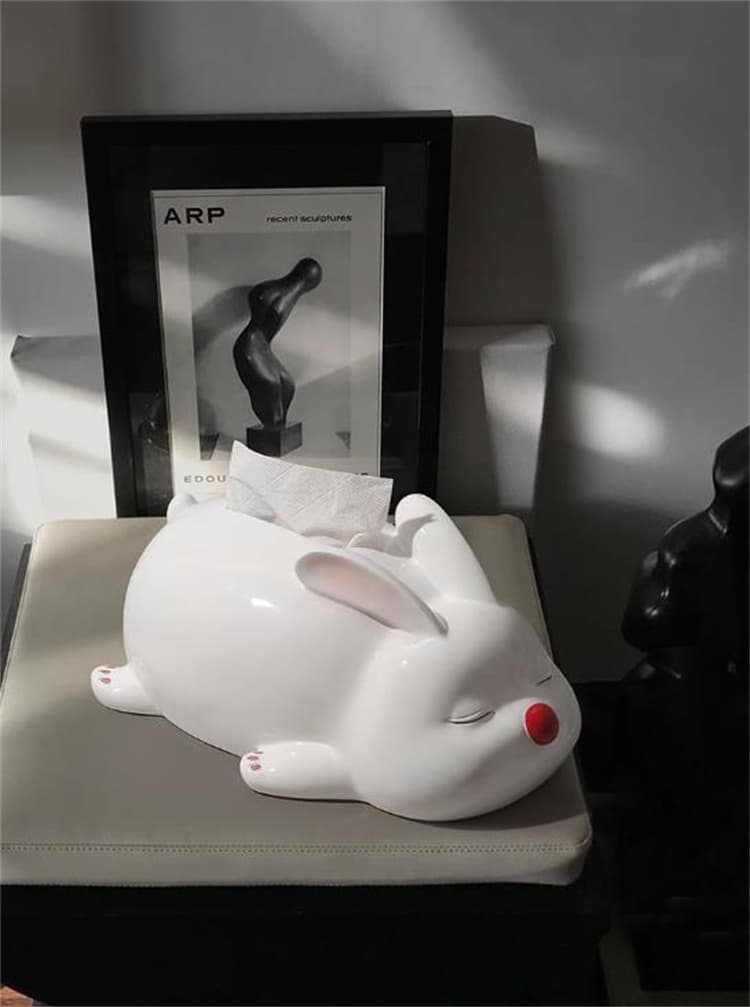 可愛いうさぎ型プラスチック製ティッシュケース