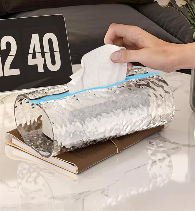 ティッシュケース プラスチック製透明ティッシュボックス壁掛け収納ケース横置き型