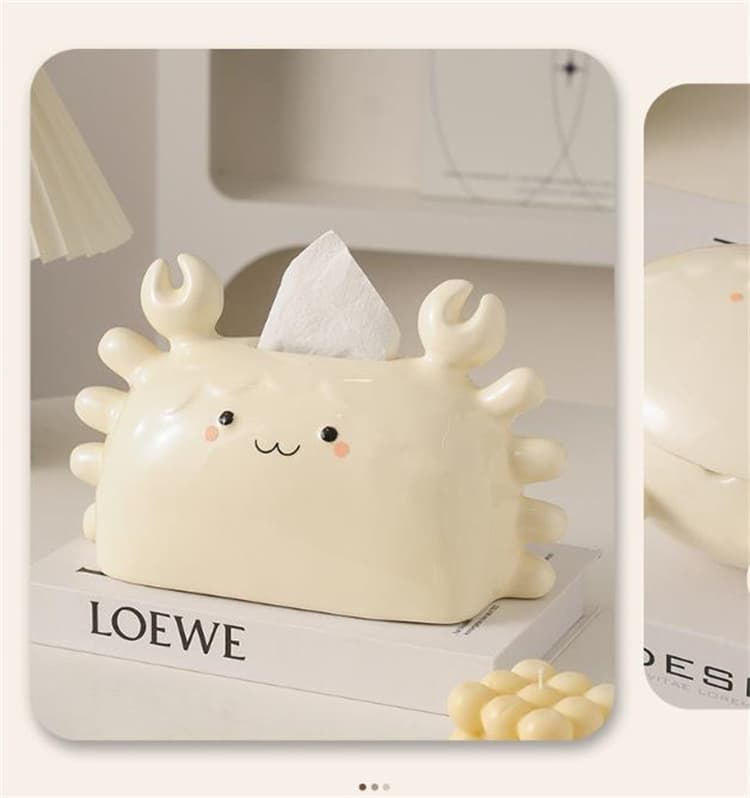 かわいいカニ型プラスチック製ティッシュケース