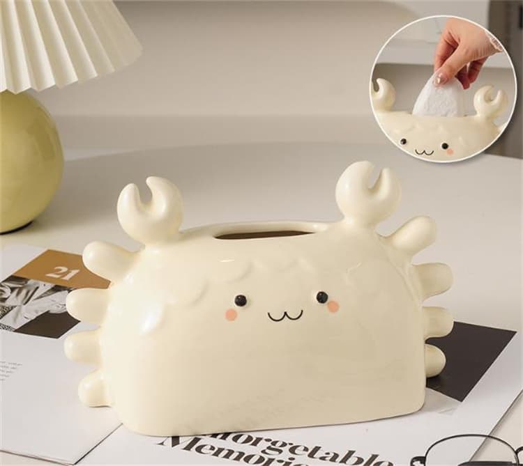 かわいいカニ型プラスチック製ティッシュケース