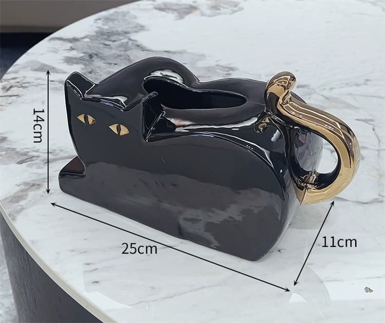 プラスチック製 猫型ティッシュケース 家庭用