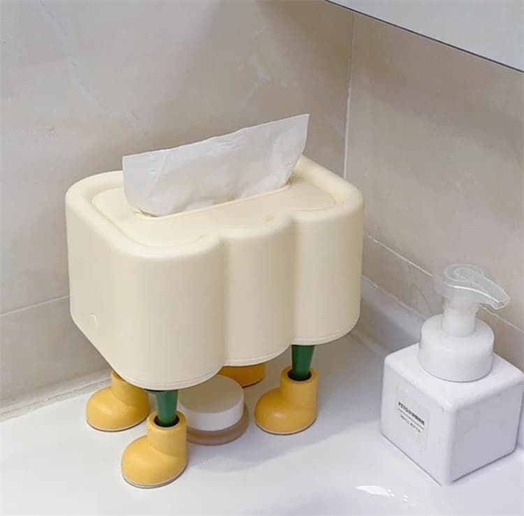 かわいいキャラクタープラスチック製ティッシュケース収納ボックス