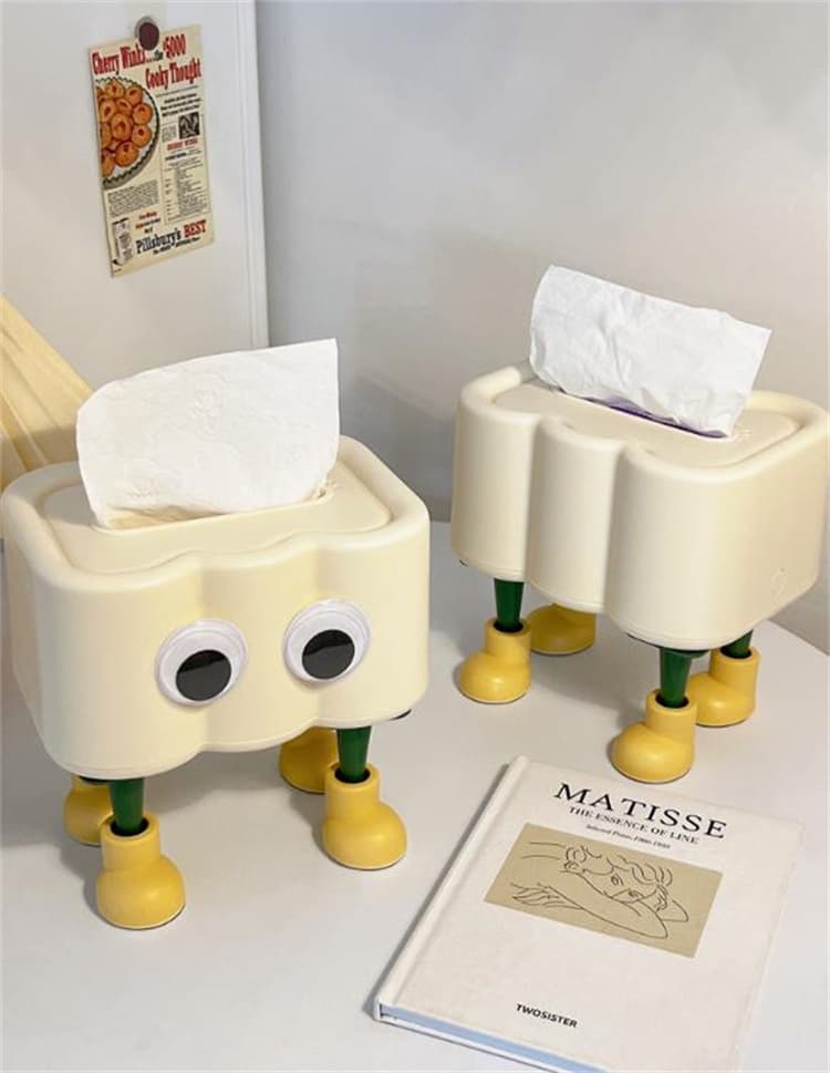 かわいいキャラクタープラスチック製ティッシュケース収納ボックス