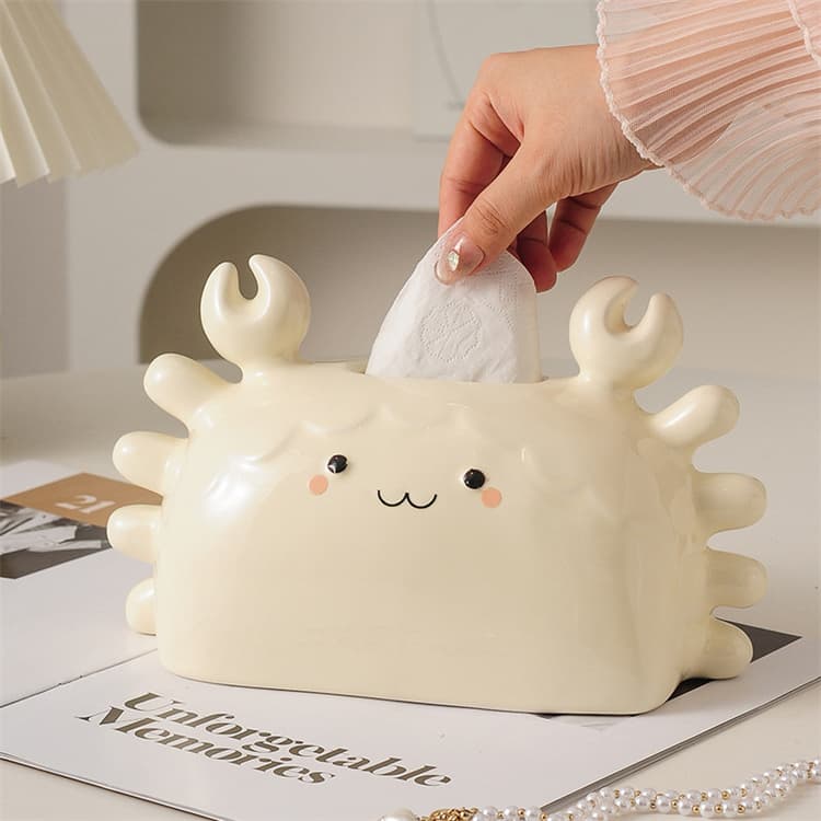 かわいいカニ型プラスチック製ティッシュケース