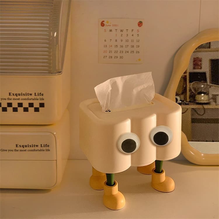 かわいいキャラクタープラスチック製ティッシュケース収納ボックス